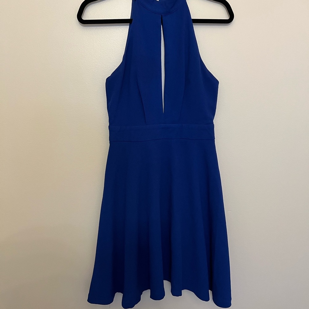 Royal Blue Cocktail Dress with Keyhole front & back
